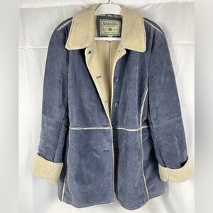 St. John’s Bay Vintage Genuine Suede Fleece Lined Coat Women’s XL